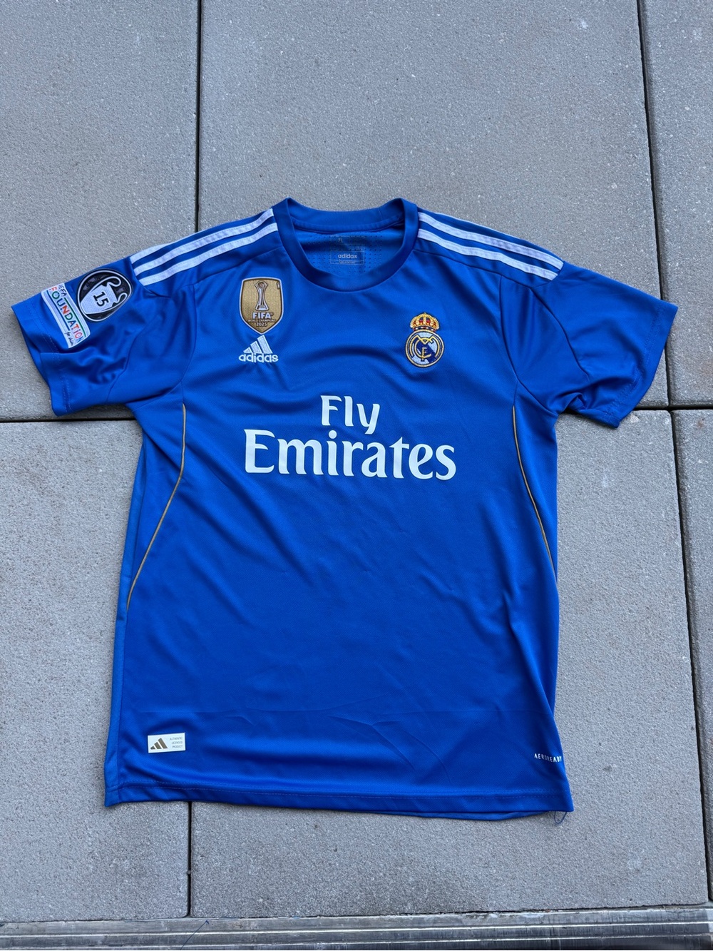 Adidas mens Real Madrid Blue Fly Emirates Jersey